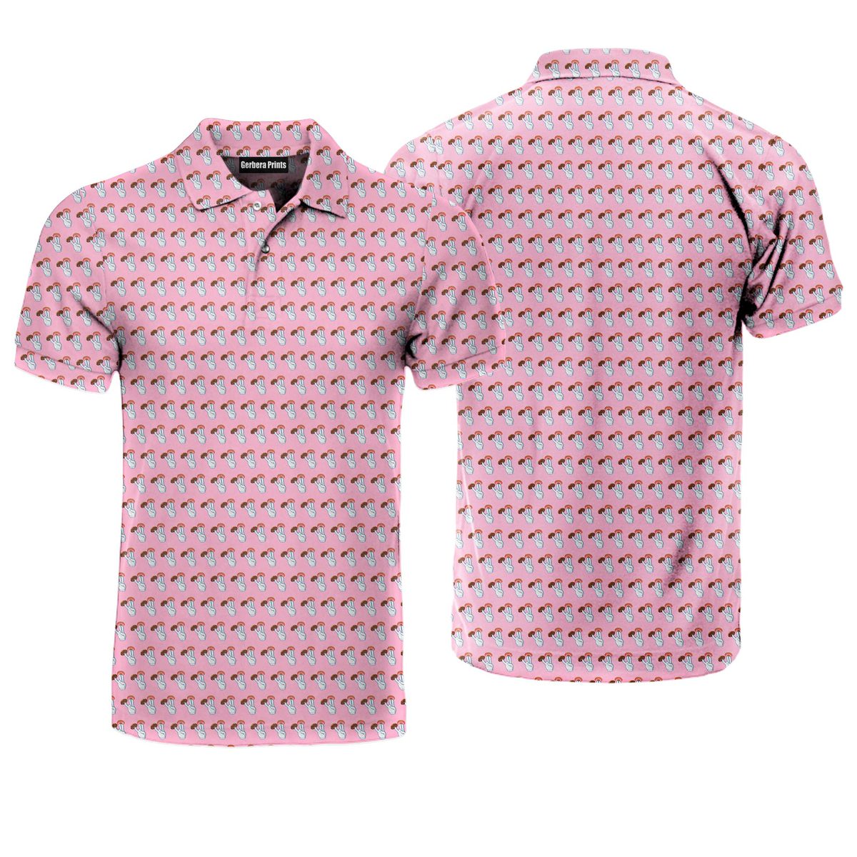 2 in the Pink 1 in the Stink Funny Shocker - Funny Golf Polo Shirt-Polo Shirt For Men-Gerbera Prints