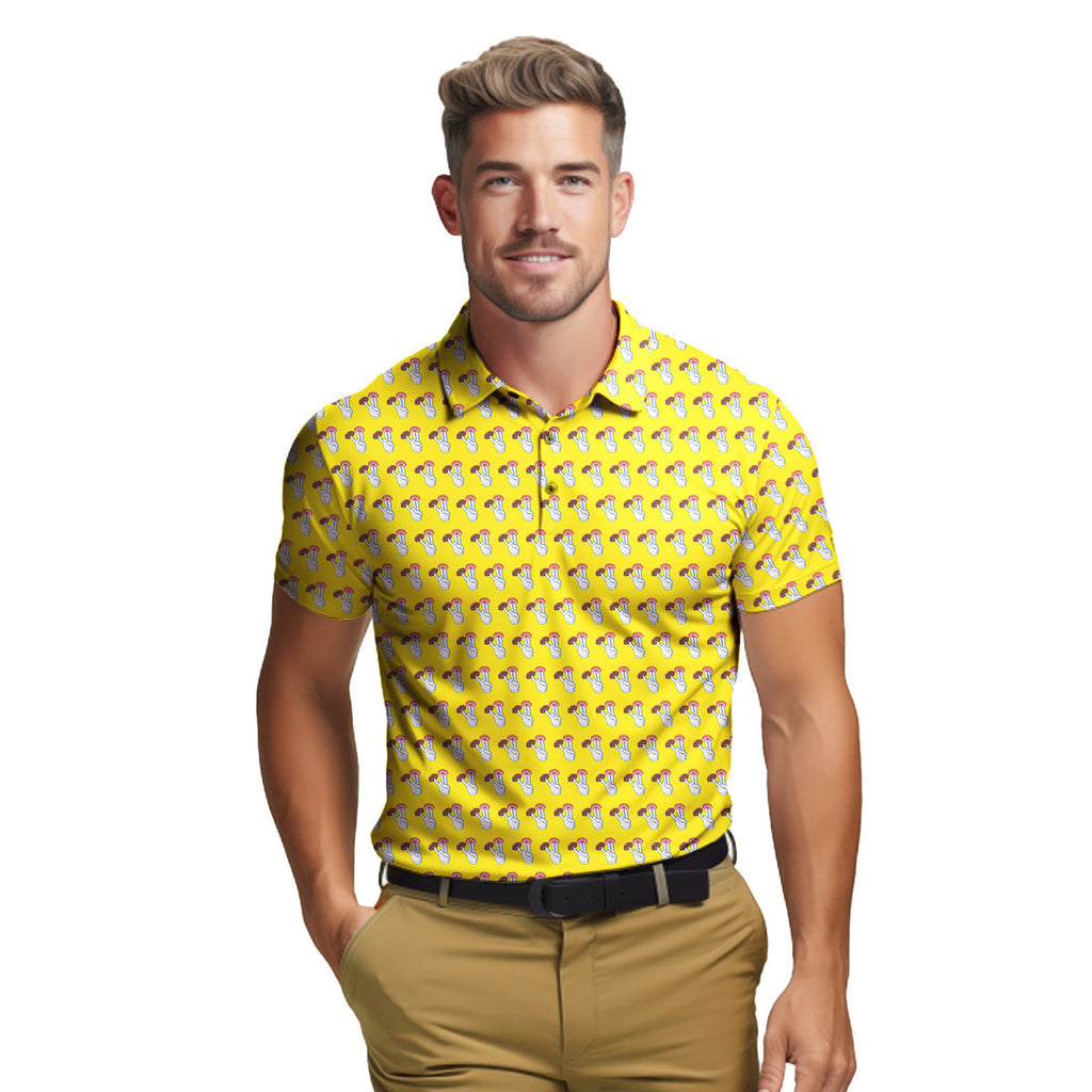 2 in the Pink 1 in the Stink Funny Shocker - Funny Golf Polo Shirt-Polo Shirt For Men-Gerbera Prints