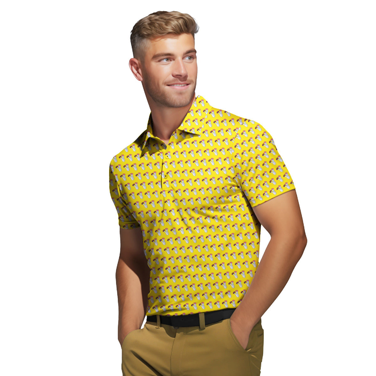 2 in the Pink 1 in the Stink Funny Shocker - Funny Golf Polo Shirt-Polo Shirt For Men-Gerbera Prints