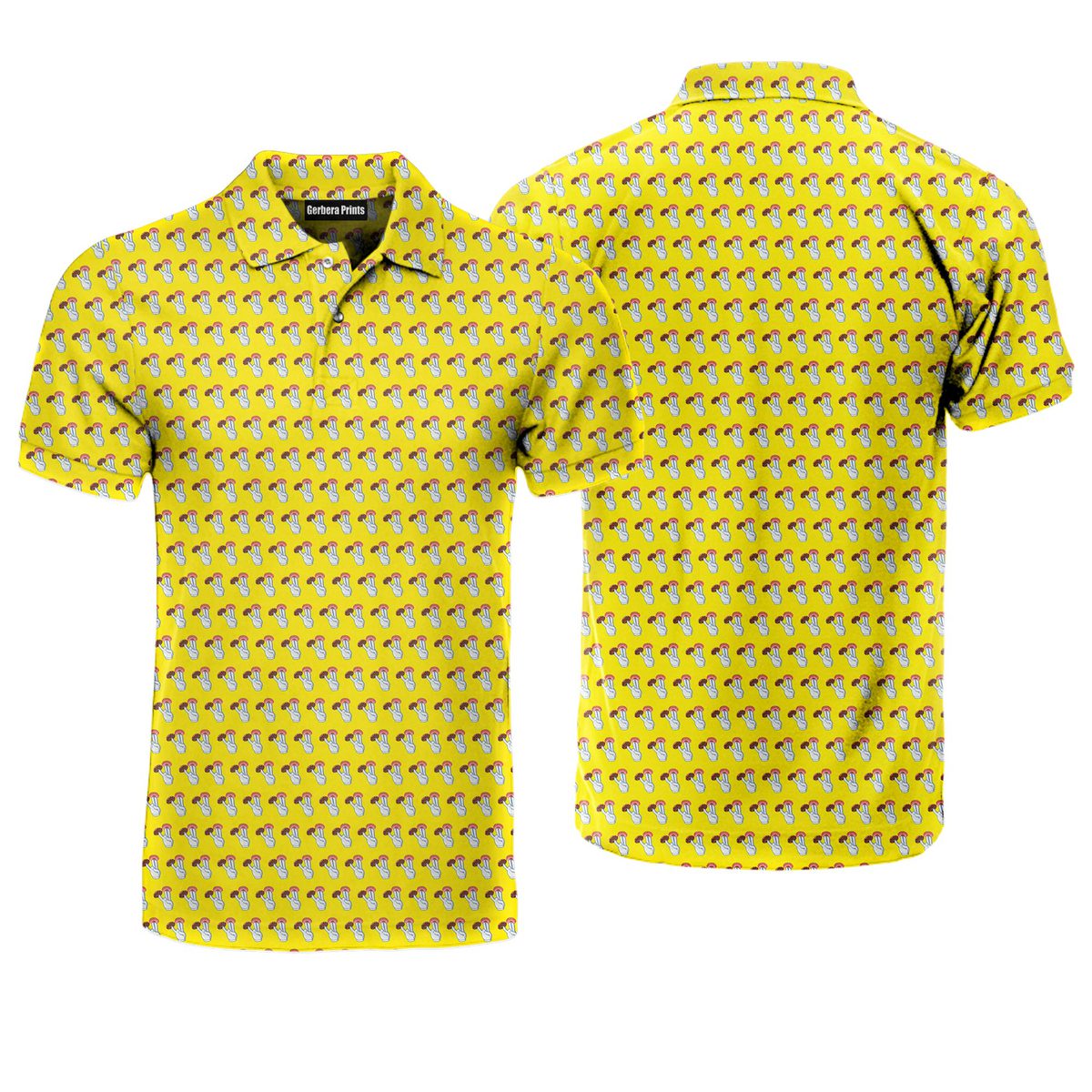 2 in the Pink 1 in the Stink Funny Shocker - Funny Golf Polo Shirt-Polo Shirt For Men-Gerbera Prints