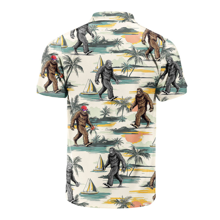 Bigfoot Sasquatch Tropical Discovery Journey - Golf Polo Shirt