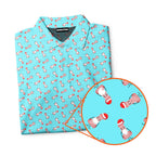 Funny Christmas Cocks Pattern - Funny Golf Polo Shirt-Polo Shirt For Men-Gerbera Prints