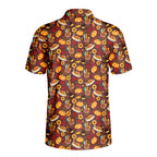 Thanksgiving Peace Turkey Funny - Golf Polo Shirt-Polo Shirt For Men-Gerbera Prints