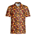 Thanksgiving Peace Turkey Funny - Golf Polo Shirt-Polo Shirt For Men-Gerbera Prints