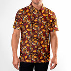 Thanksgiving Peace Turkey Funny - Golf Polo Shirt-Polo Shirt For Men-Gerbera Prints