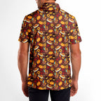 Thanksgiving Peace Turkey Funny - Golf Polo Shirt-Polo Shirt For Men-Gerbera Prints