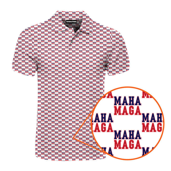 MAHA-MAGA Make America Healthy Great Again Golf Polo Shirt For Men