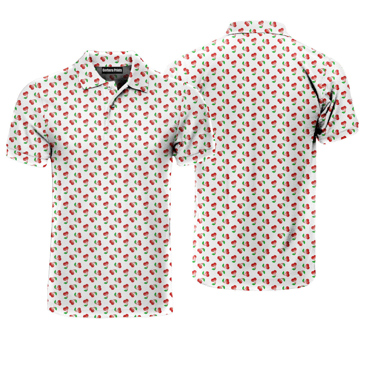 Fruits Cherry Breast - Funny Golf Polo Shirt-Polo Shirt For Men-Gerbera Prints