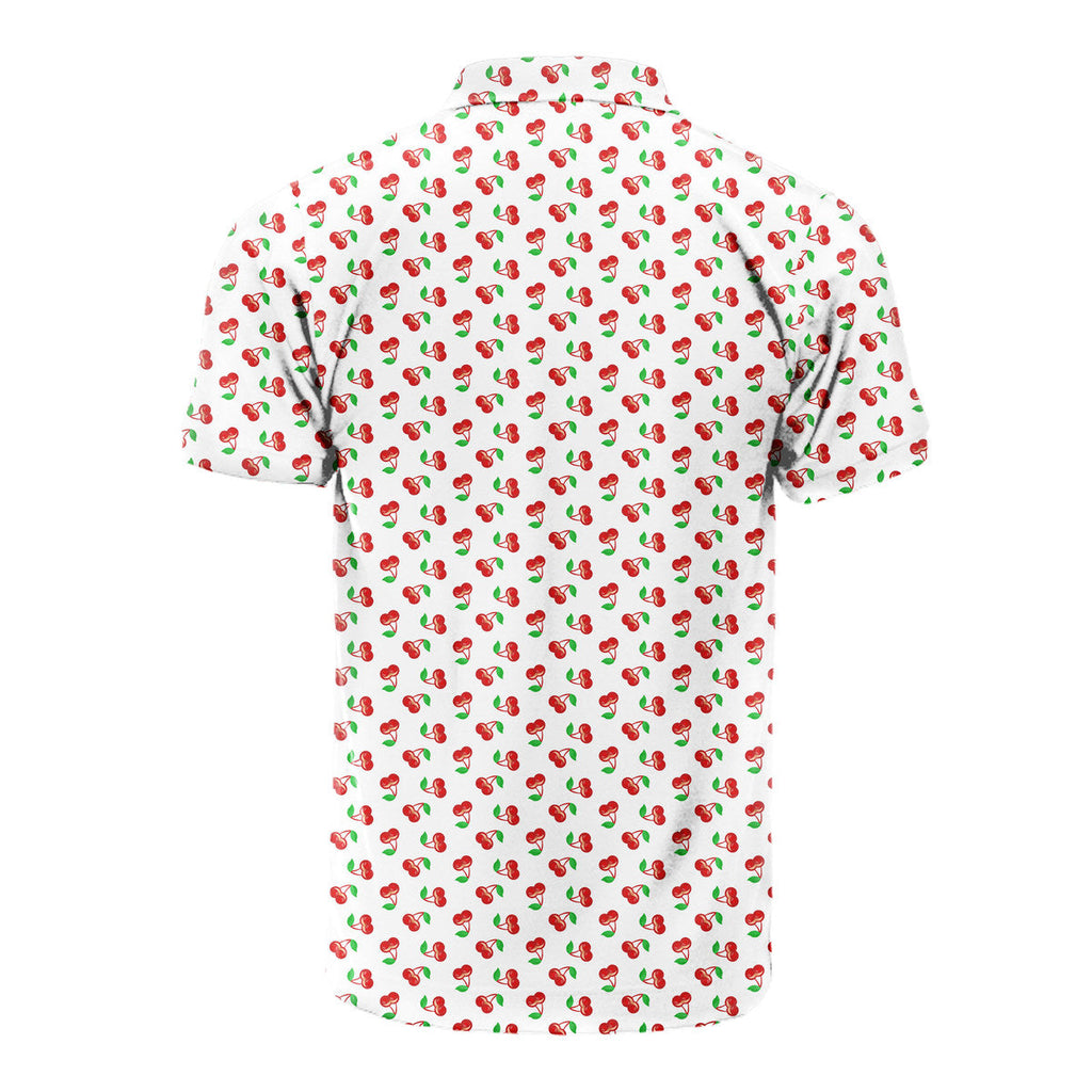 Fruits Cherry Breast - Funny Golf Polo Shirt-Polo Shirt For Men-Gerbera Prints
