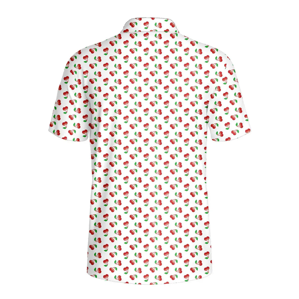 Fruits Cherry Breast-Polo Shirt For Men-Gerbera Prints