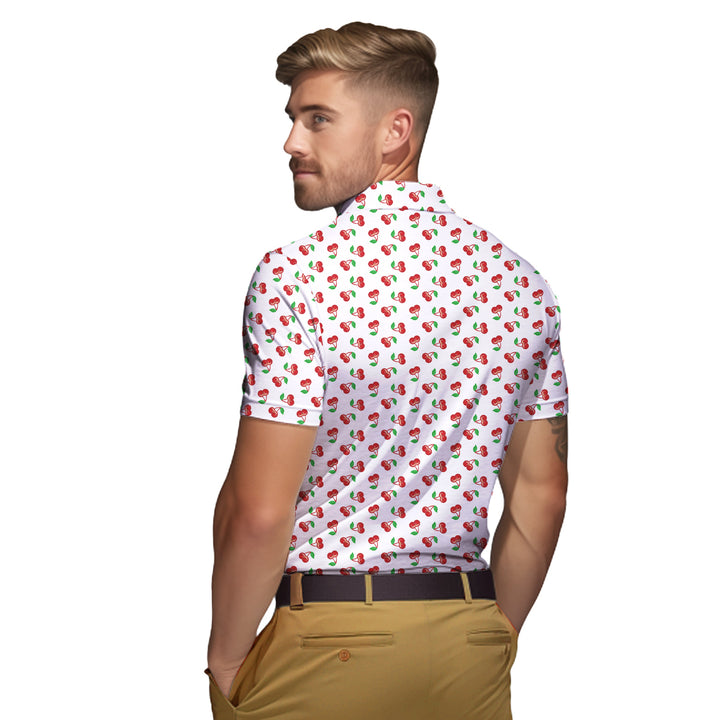 Fruits Cherry Breast - Funny Golf Polo Shirt