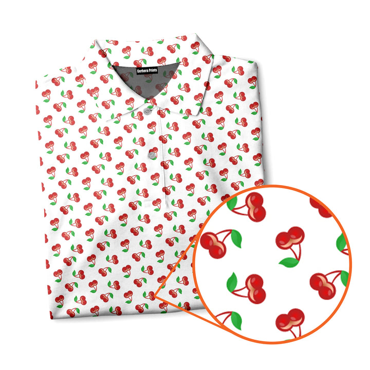 Fruits Cherry Breast - Funny Golf Polo Shirt