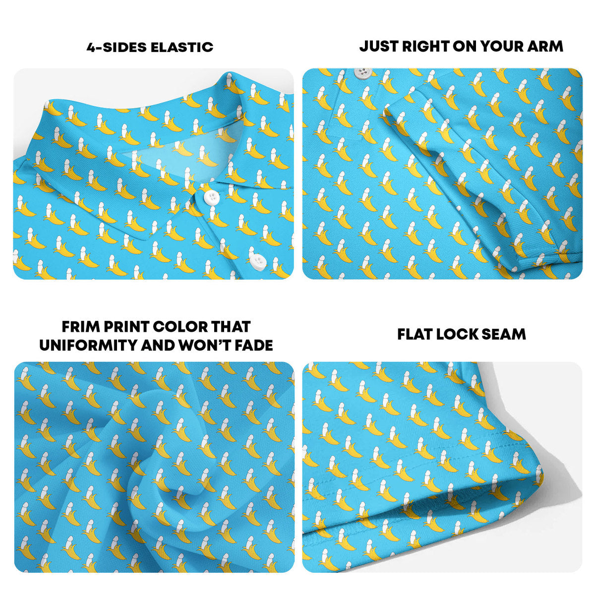 Banana Peel - Funny Golf Polo Shirt-Polo Shirt For Men-Gerbera Prints