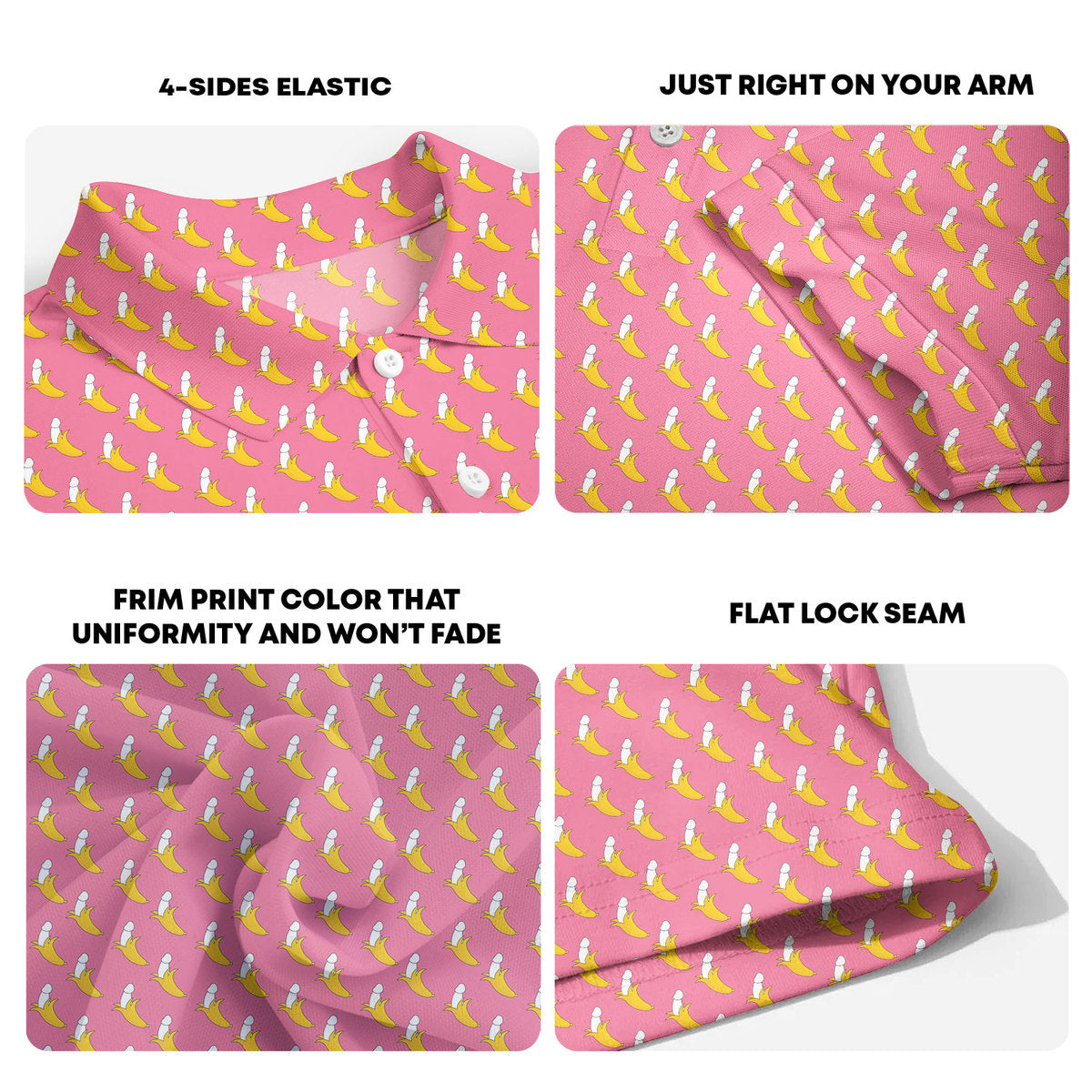 Banana Peel - Funny Golf Polo Shirt-Polo Shirt For Men-Gerbera Prints