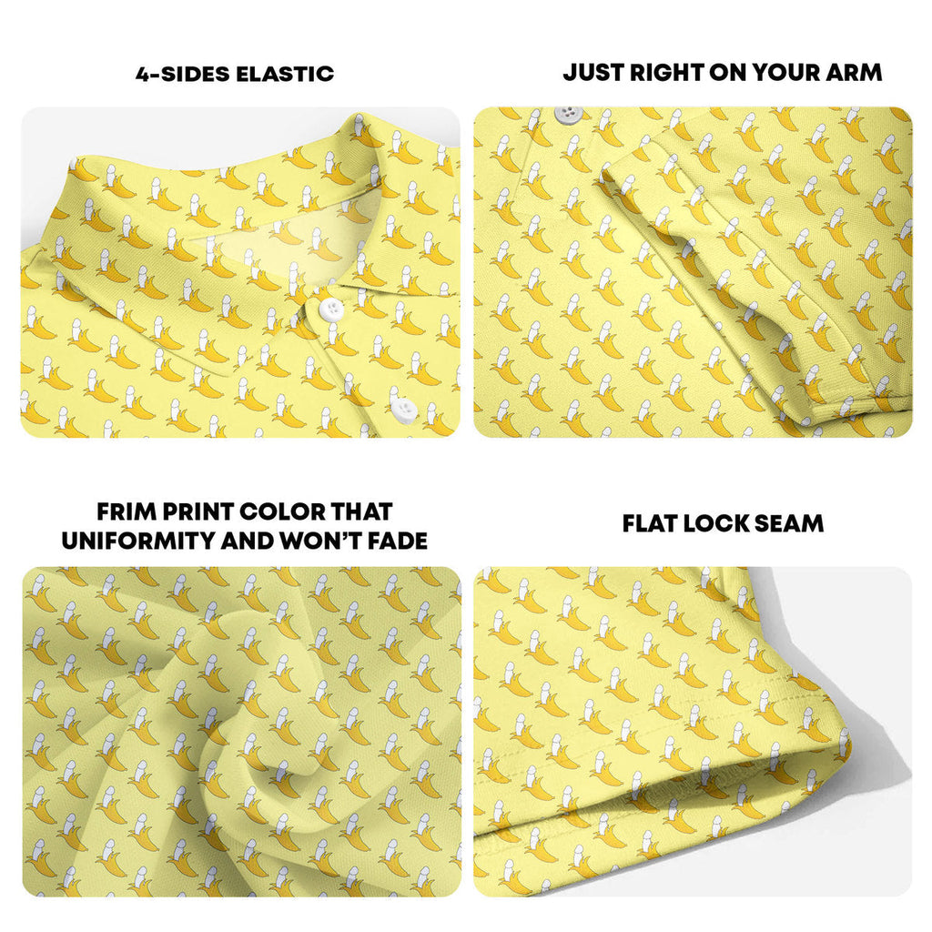 Banana Peel - Funny Golf Polo Shirt-Polo Shirt For Men-Gerbera Prints