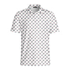 Santa Hat Golf Ball Christmas Cheer Ho Ho Ho - Golf Polo Shirt-Polo Shirt For Men-Gerbera Prints