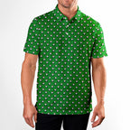 Santa Hat Golf Ball Christmas Cheer Ho Ho Ho - Golf Polo Shirt-Polo Shirt For Men-Gerbera Prints