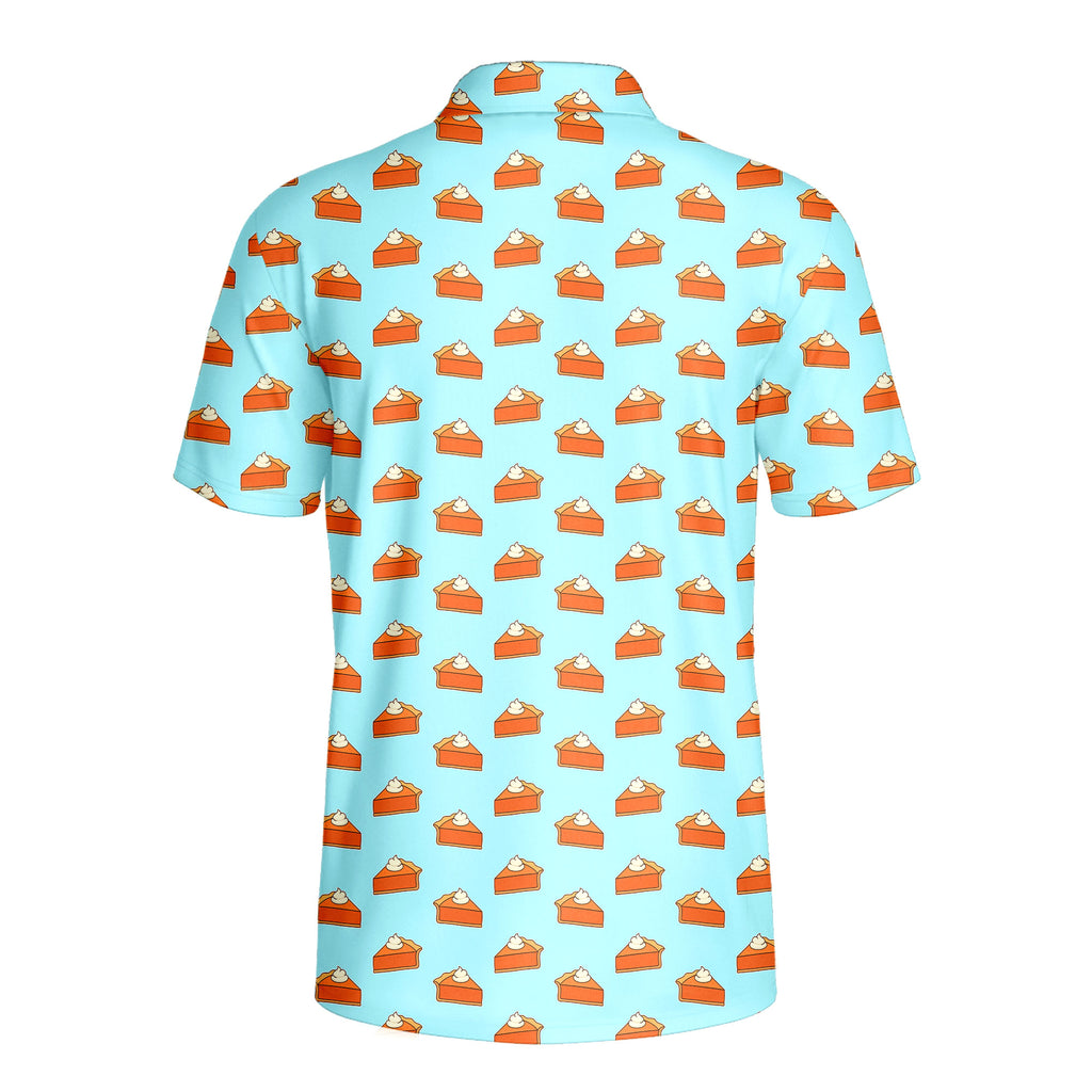 Thanksgiving Pumpkin Pie - Golf Polo Shirt-Polo Shirt For Men-Gerbera Prints