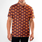 Thanksgiving Pumpkin Pie - Golf Polo Shirt-Polo Shirt For Men-Gerbera Prints
