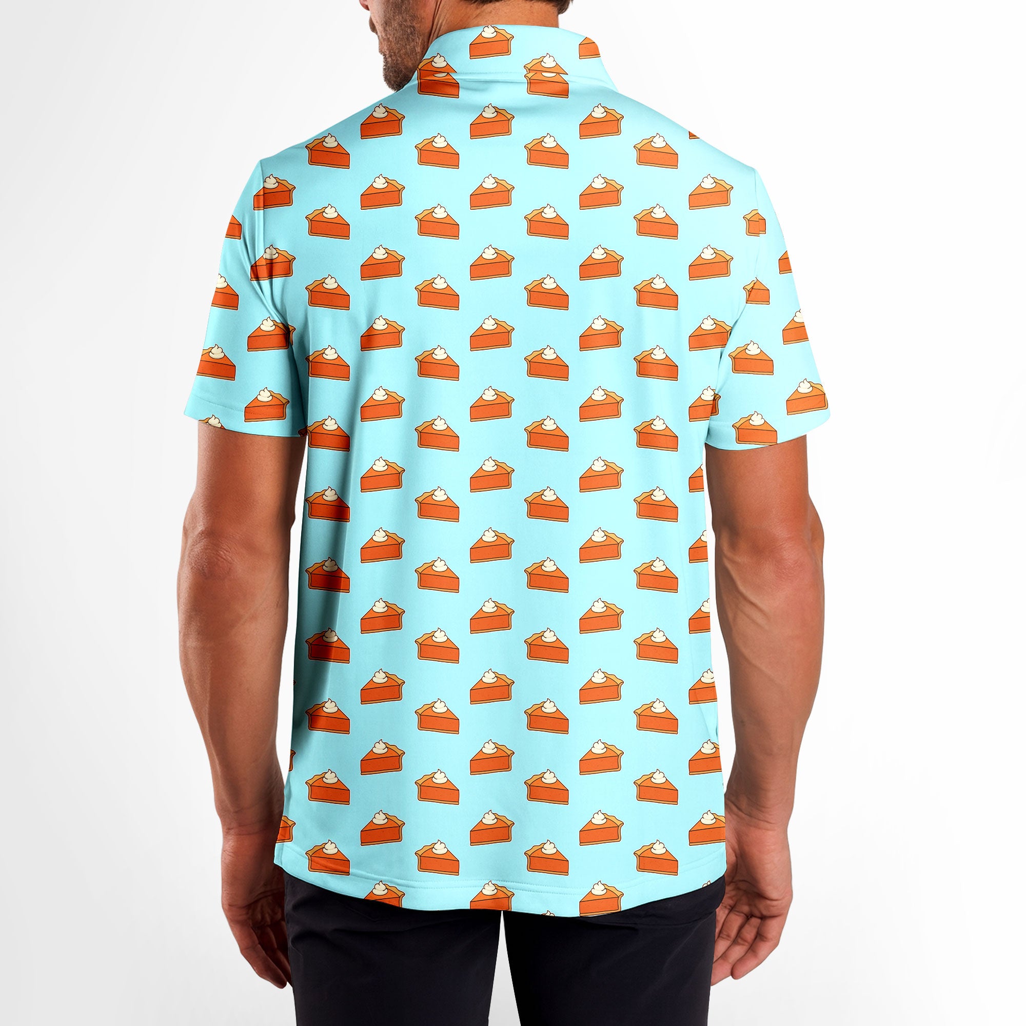 Thanksgiving Pumpkin Pie - Golf Polo Shirt-Polo Shirt For Men-Gerbera Prints