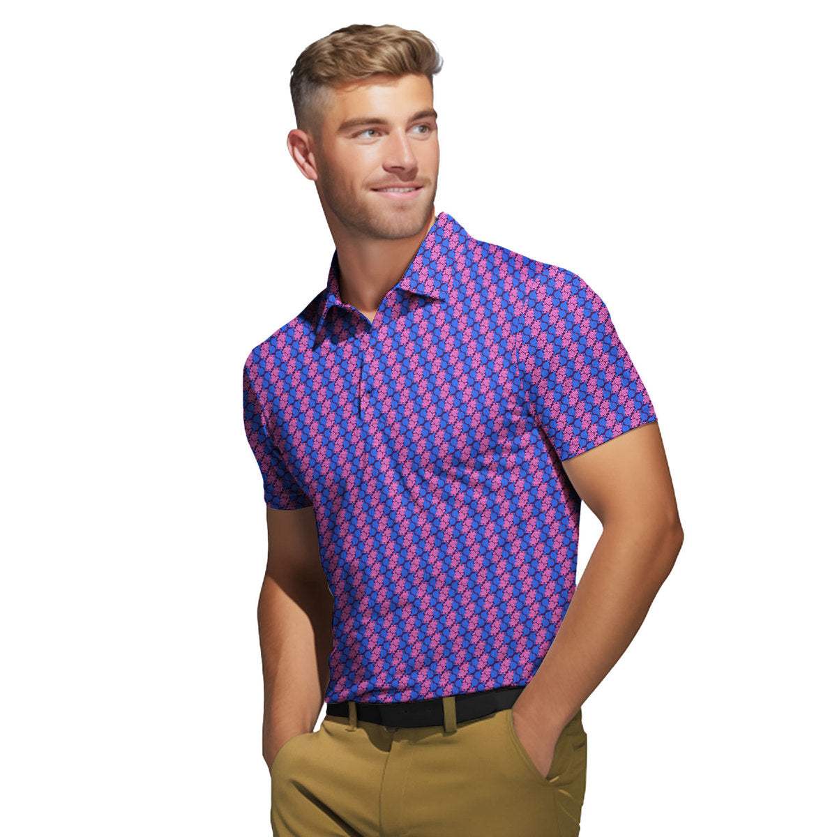 Tortoise Love - Funny Golf Polo Shirt-Polo Shirt For Men-Gerbera Prints