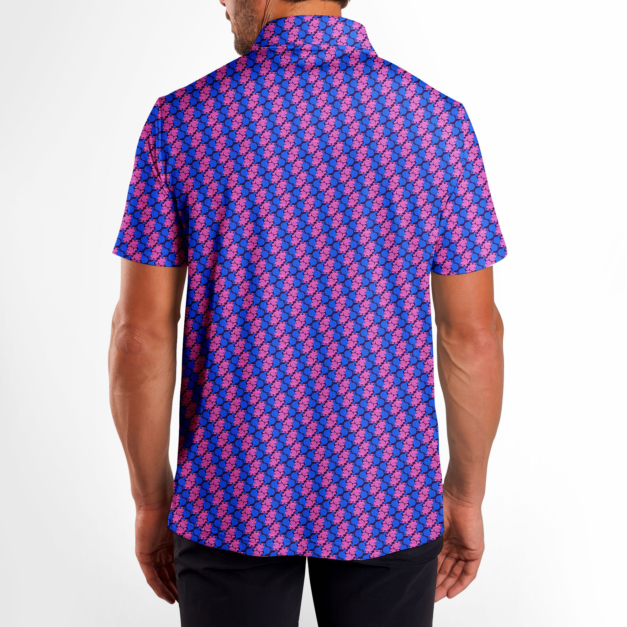 Tortoise L-ove-Polo Shirt For Men-Gerbera Prints