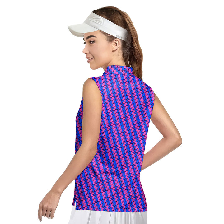 Tortoise Love - Ladies Sleeveless Golf Polo Shirt