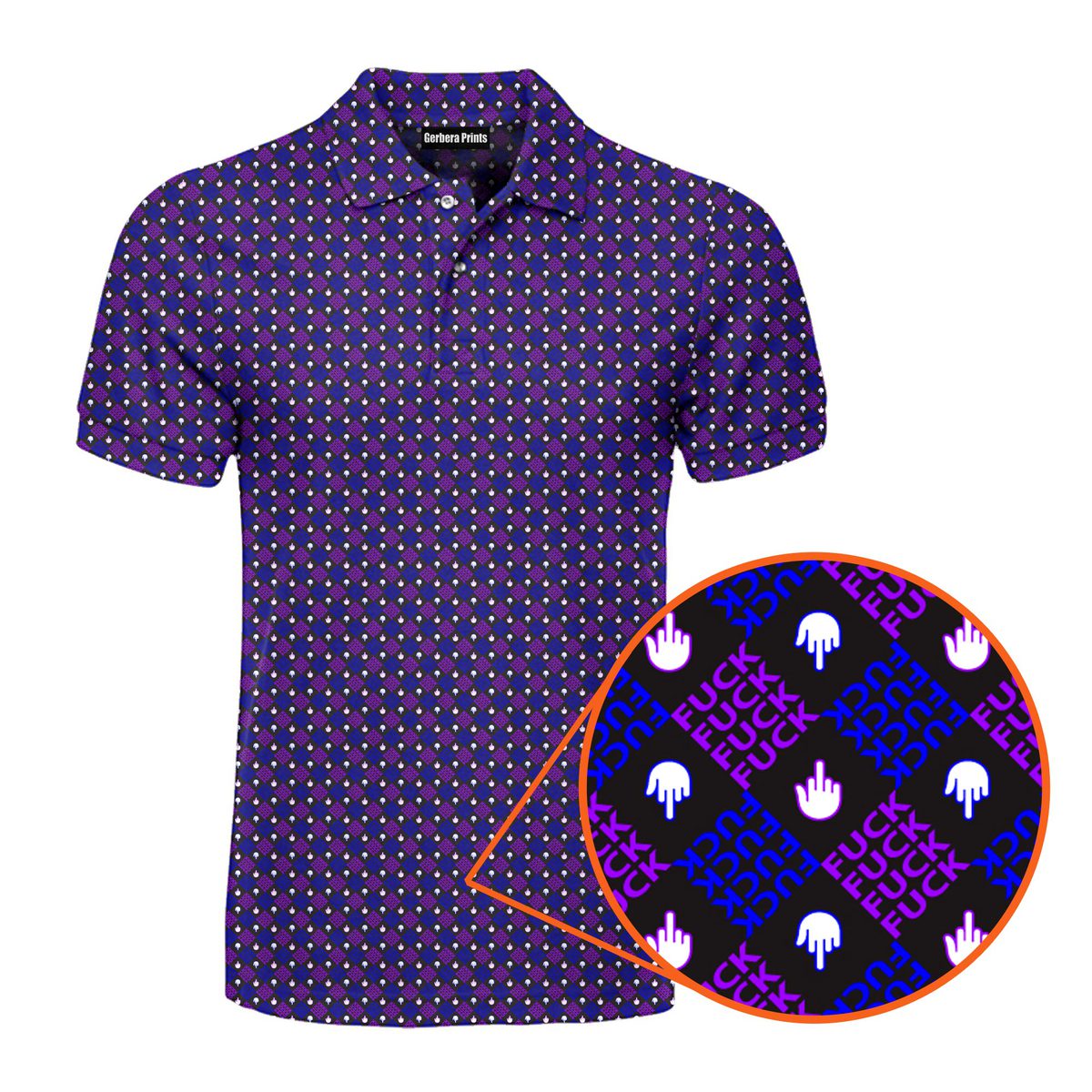 Polite Flip-Off - Funny Golf Polo Shirt 