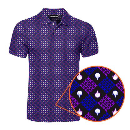Polite Flip-Off - Funny Golf Polo Shirt 