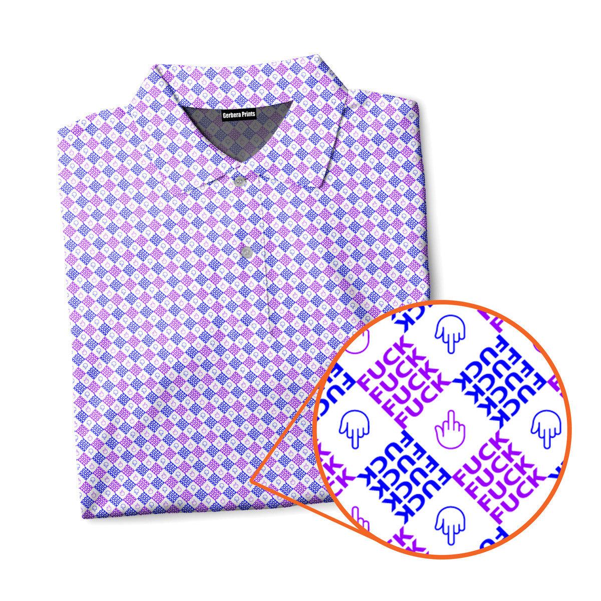 Polite Flip-Off - Funny Golf Polo Shirt 