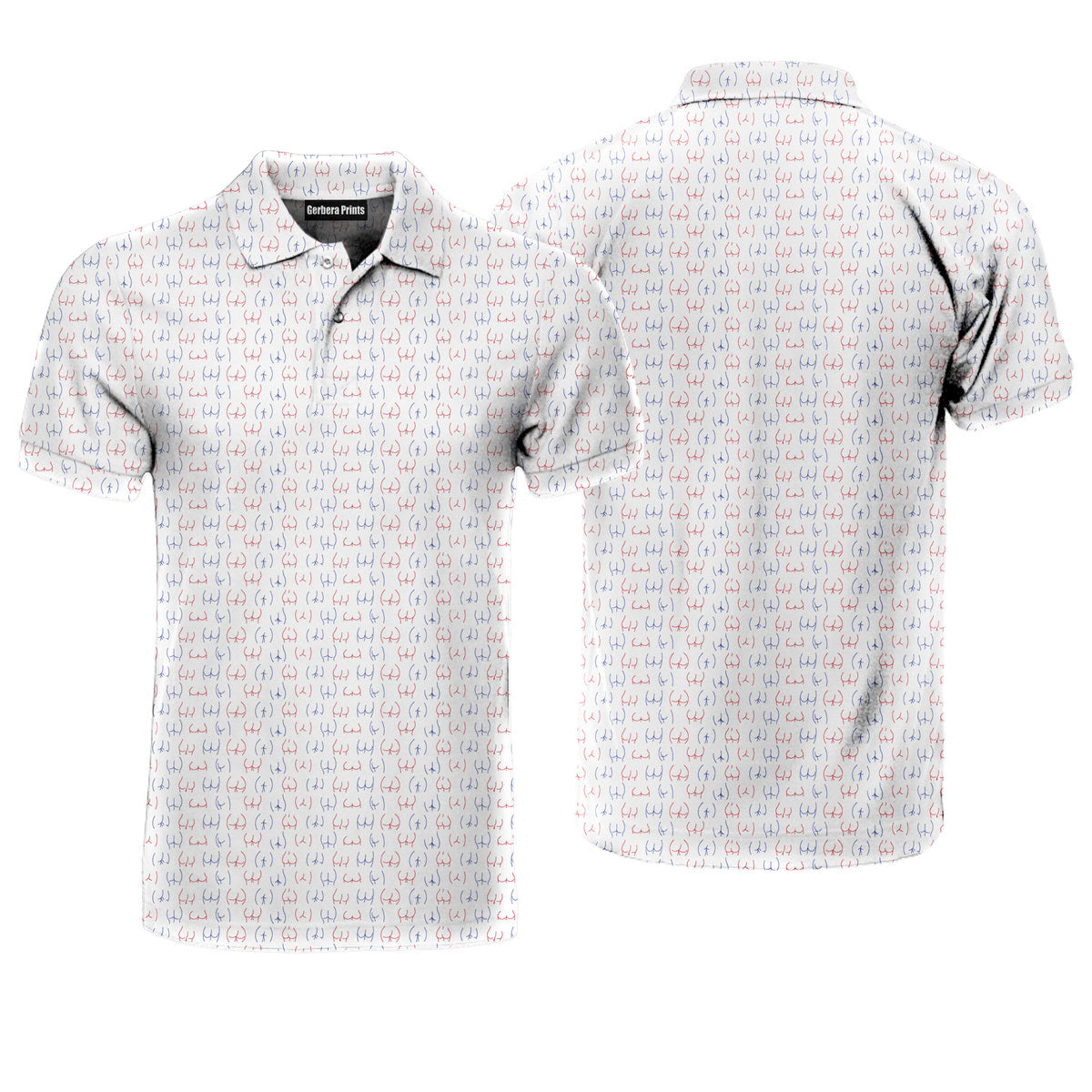 Funny butt - Funny Golf Polo Shirt 