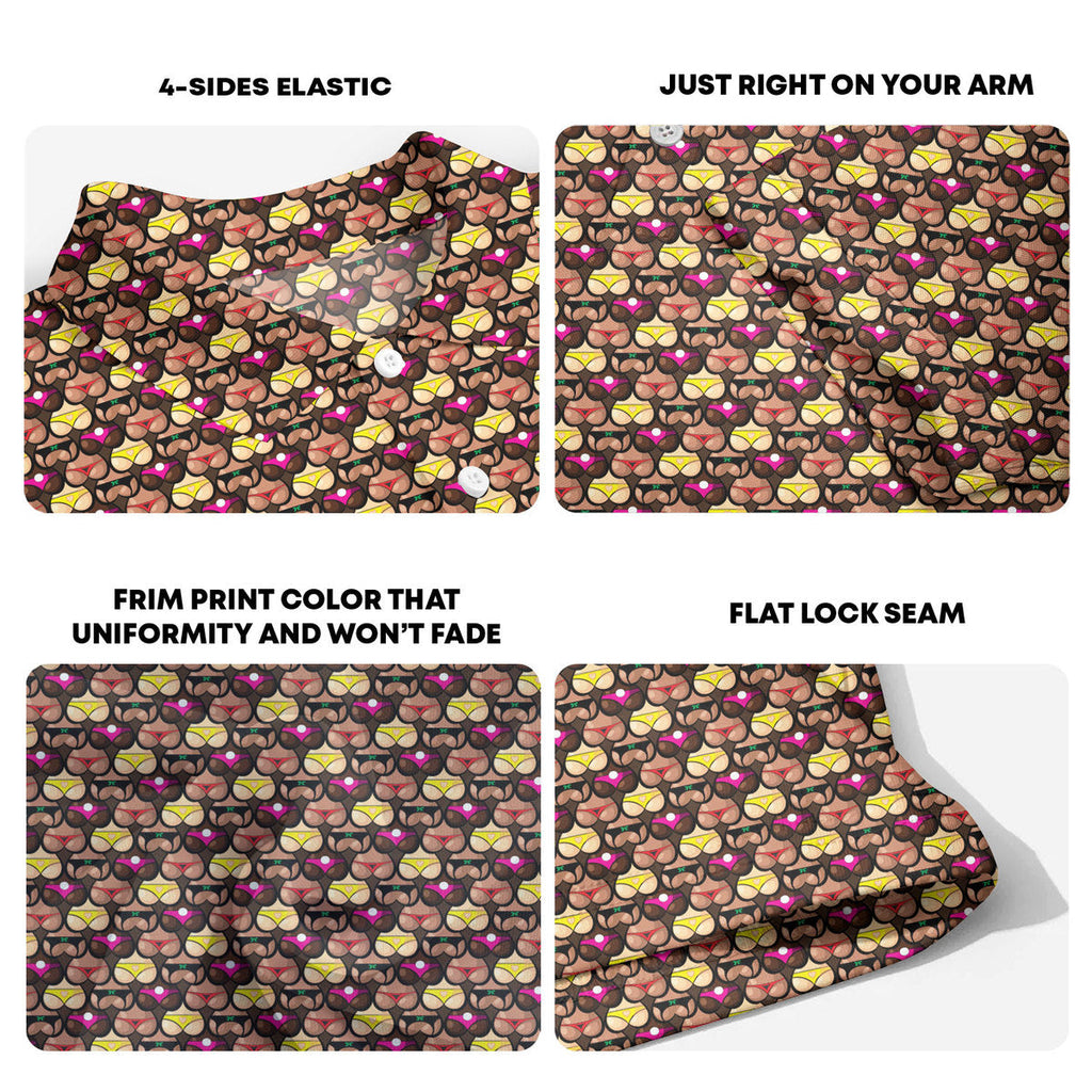 Heart Like Cute Booty - Funny Golf Polo Shirt-Polo Shirt For Men-Gerbera Prints