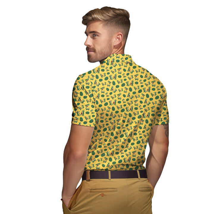 The Avocado Jump - Funny Golf Polo Shirt