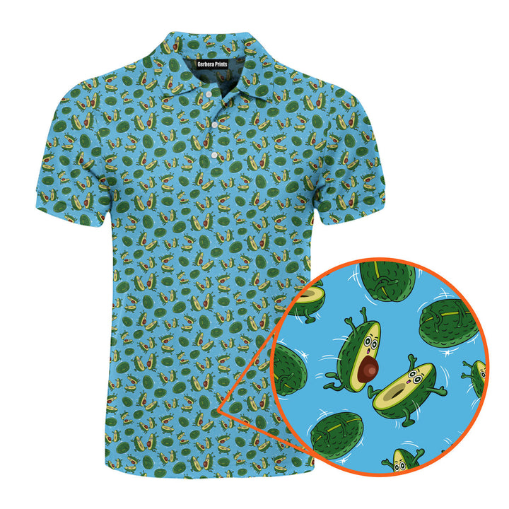 The Avocado Jump - Funny Golf Polo Shirt