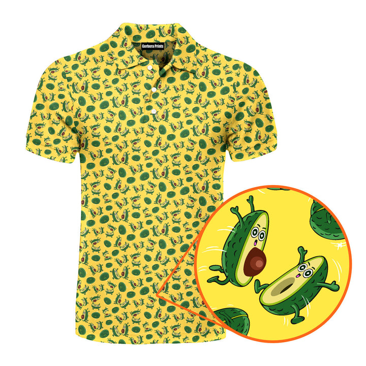 The Avocado Jump - Funny Golf Polo Shirt