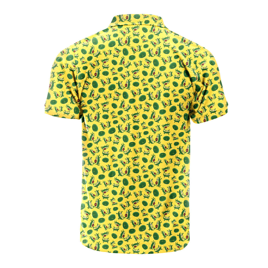 The Avocado Jump - Funny Golf Polo Shirt-Polo Shirt For Men-Gerbera Prints