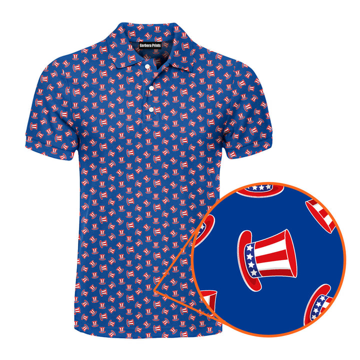 Uncle Sam Patriotic - Golf Polo Shirt 