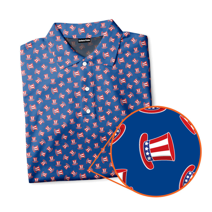 Uncle Sam Patriotic - Golf Polo Shirt 