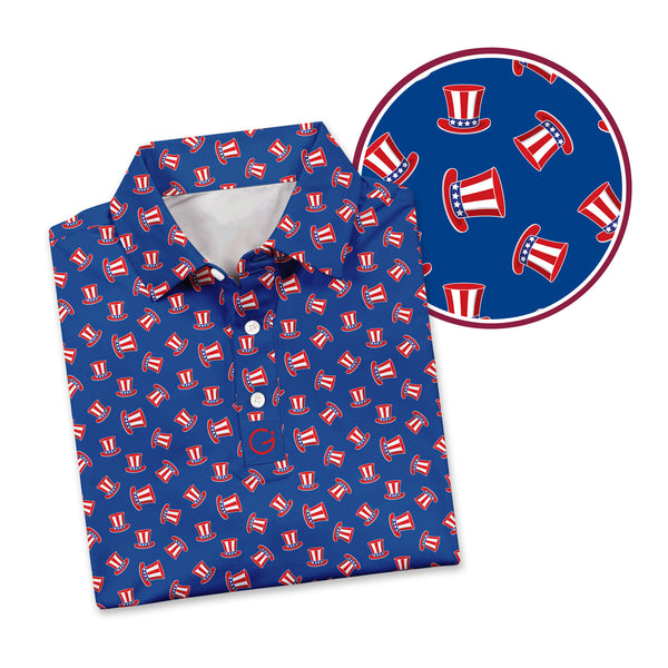Uncle Sam Patriotic Polo Shirt For Men