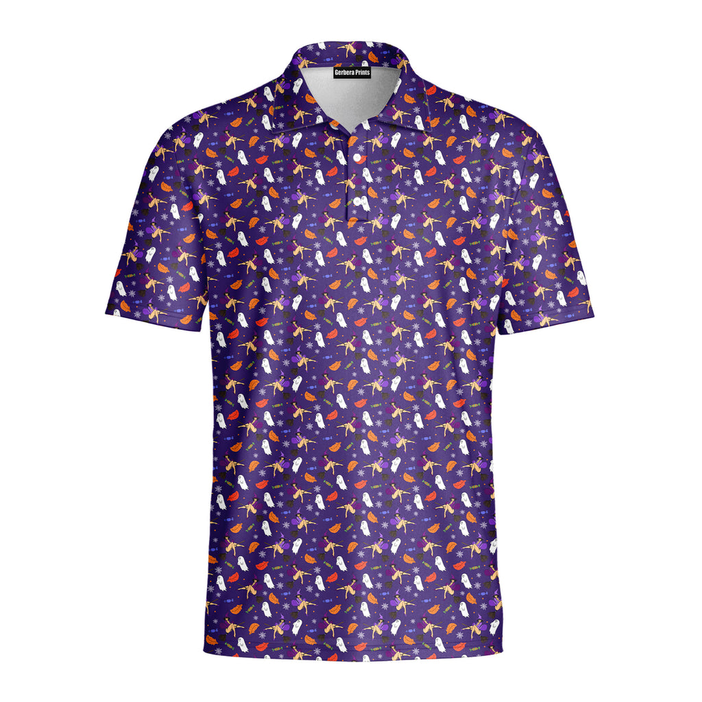 Halloween Seductive Witch - Funny Golf Polo Shirt-Polo Shirt For Men-Gerbera Prints