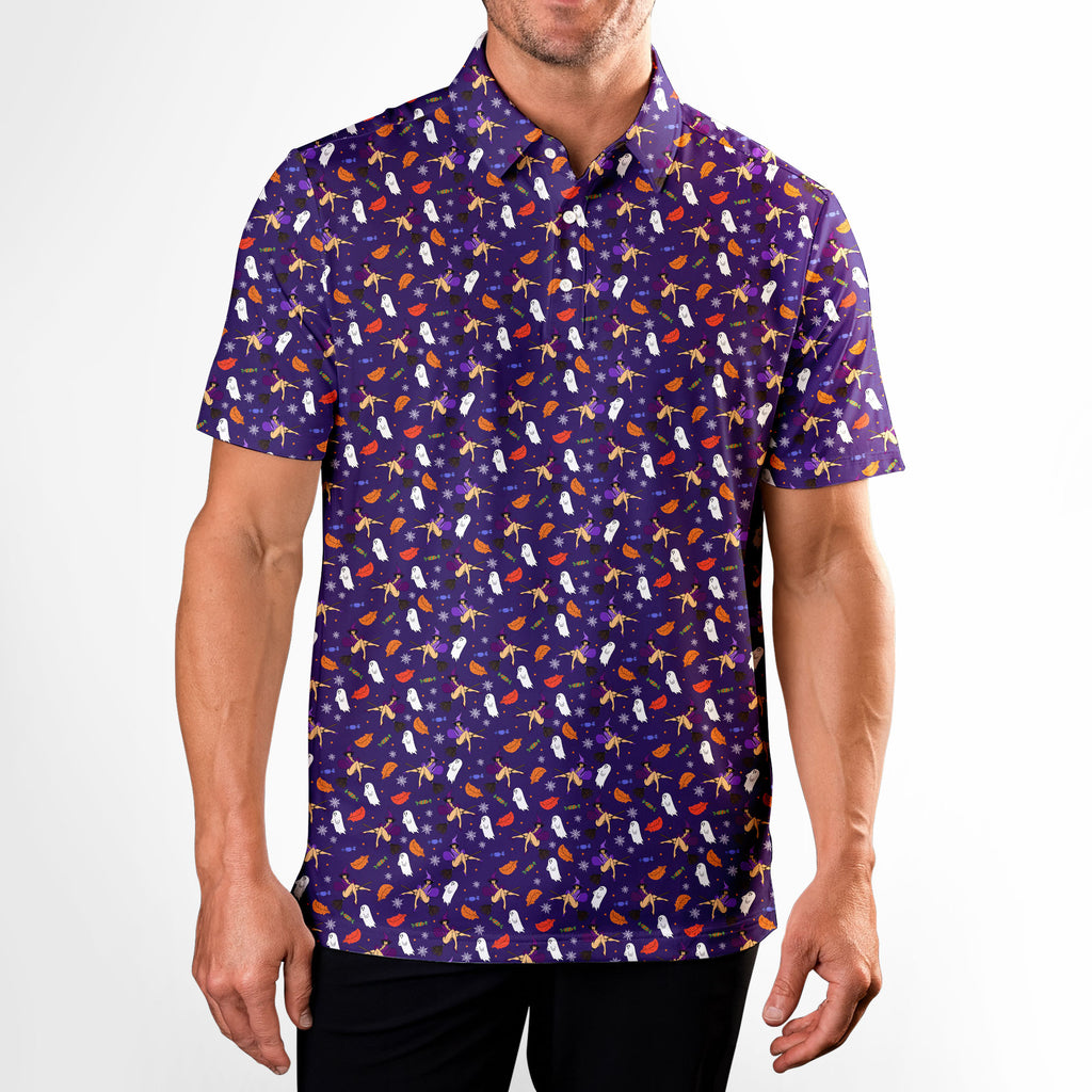 Halloween Seductive Witch - Funny Golf Polo Shirt-Polo Shirt For Men-Gerbera Prints