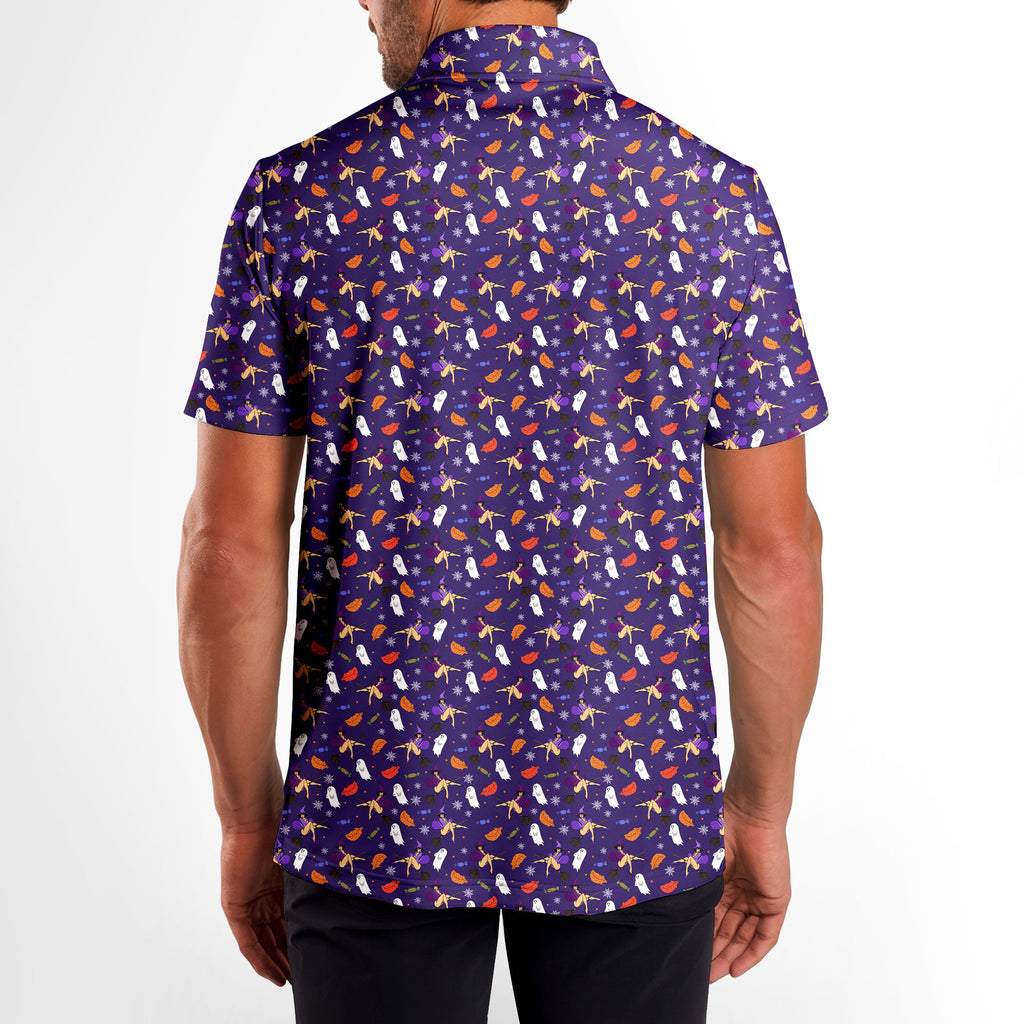 Halloween Seductive Witch - Funny Golf Polo Shirt-Polo Shirt For Men-Gerbera Prints