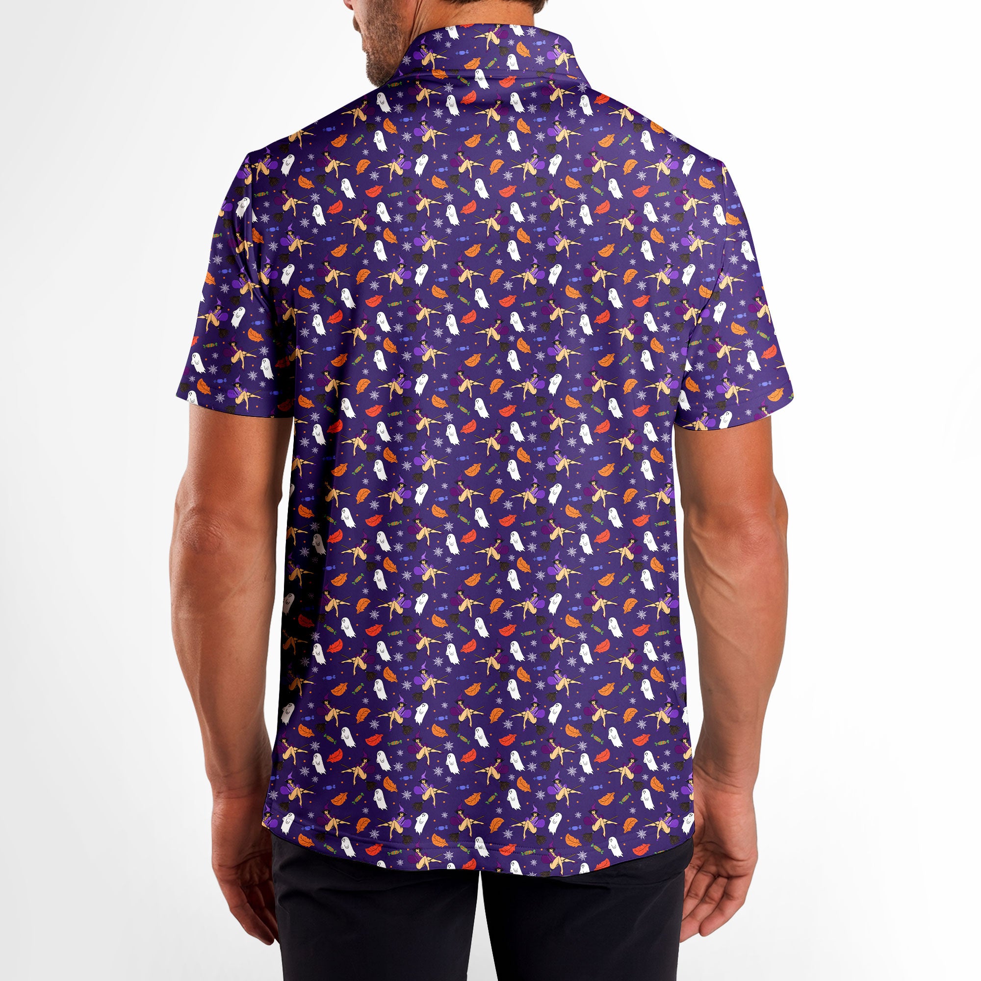 Halloween Seductive Witch - Funny Golf Polo Shirt-Polo Shirt For Men-Gerbera Prints