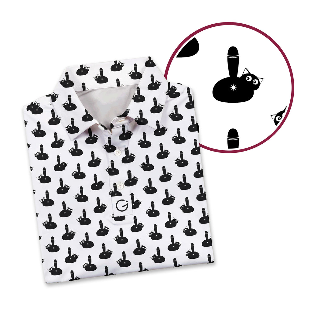 Puss Birdie Tail - Funny Golf Polo Shirt