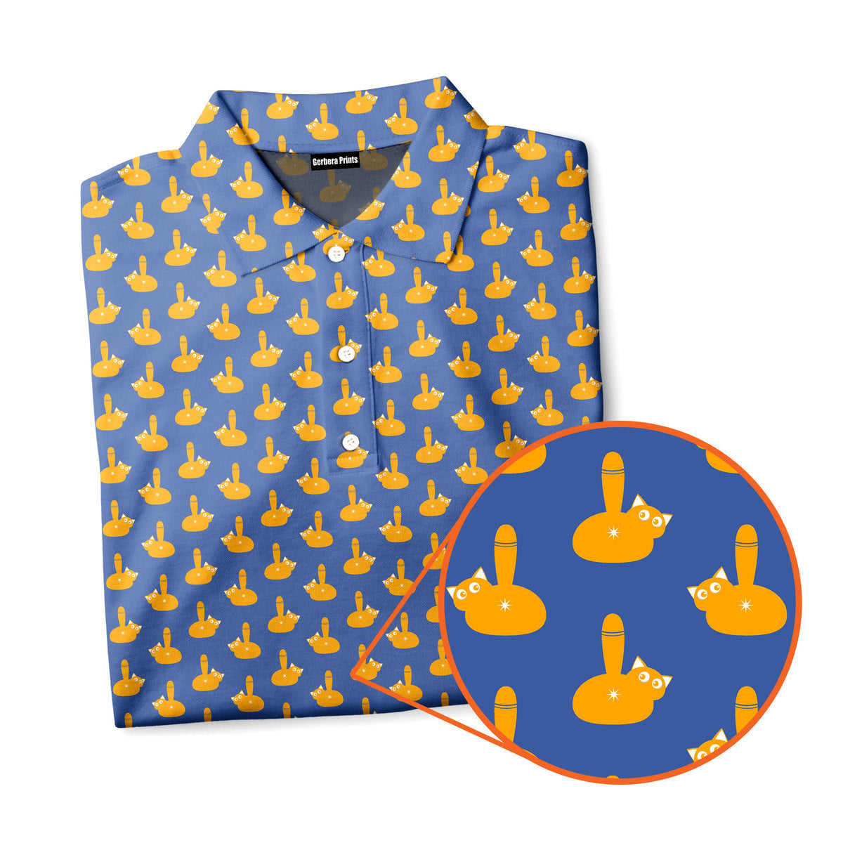 Puss Birdie Tail - Funny Golf Polo Shirt 