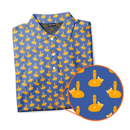 Puss Birdie Tail - Funny Golf Polo Shirt 