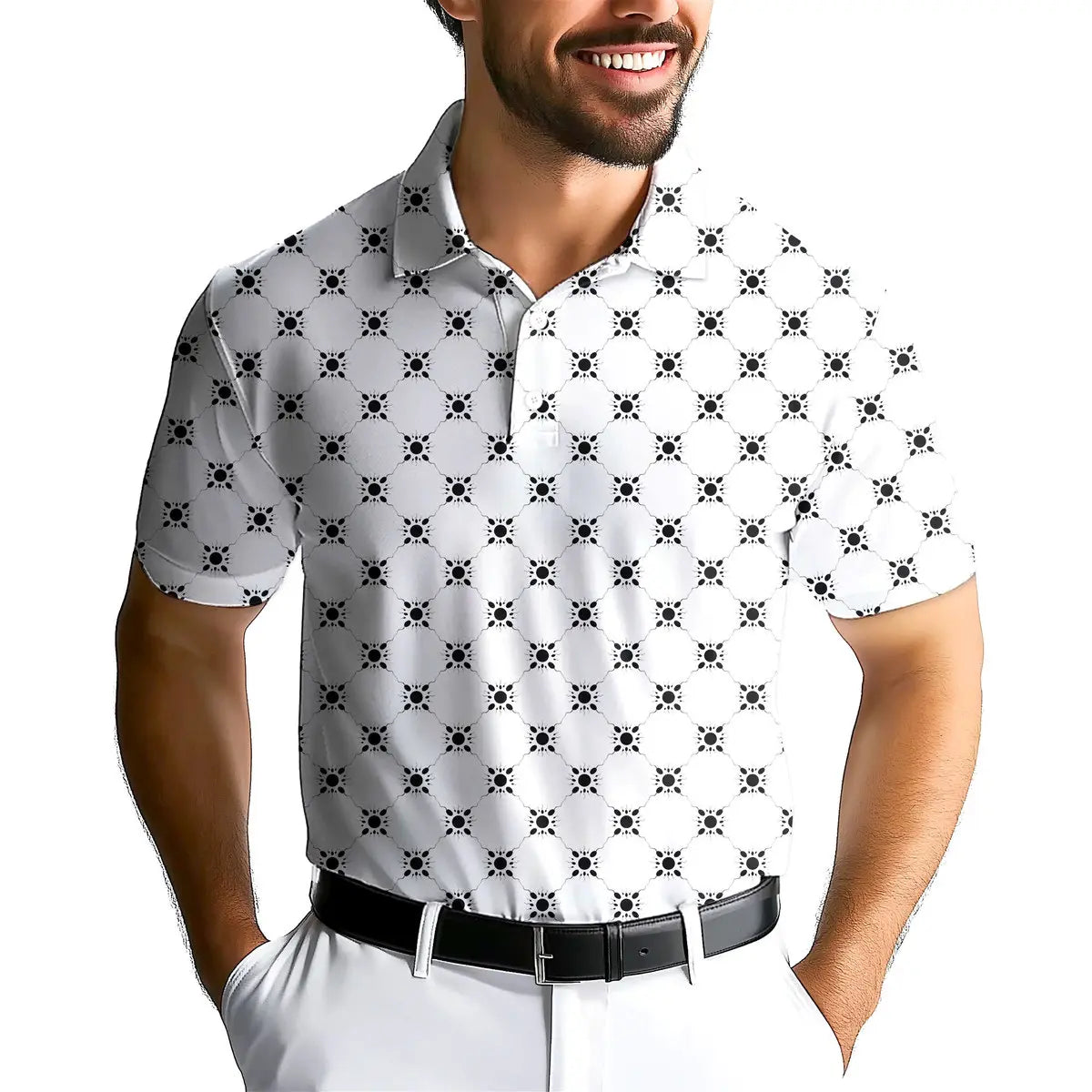 Fertilization-Polo Shirt For Men-Gerbera Prints