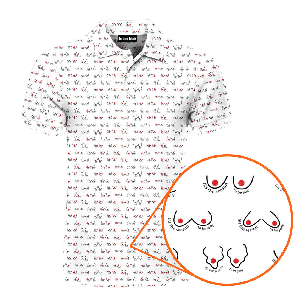Chestnuts Roasting on an Open Fire - Funny Golf Polo Shirt-Polo Shirt For Men-Gerbera Prints