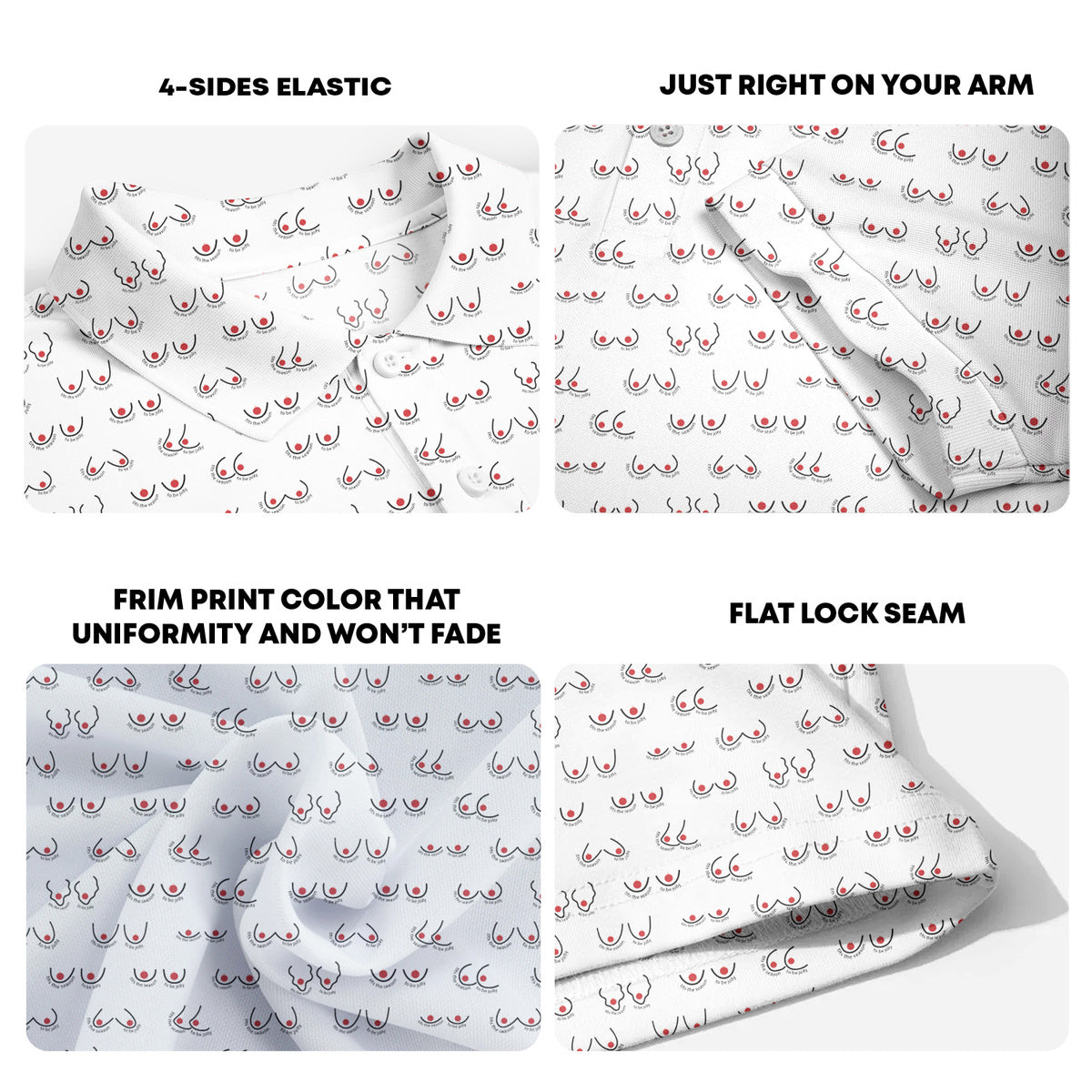 Chestnuts Roasting on an Open Fire - Funny Golf Polo Shirt-Polo Shirt For Men-Gerbera Prints