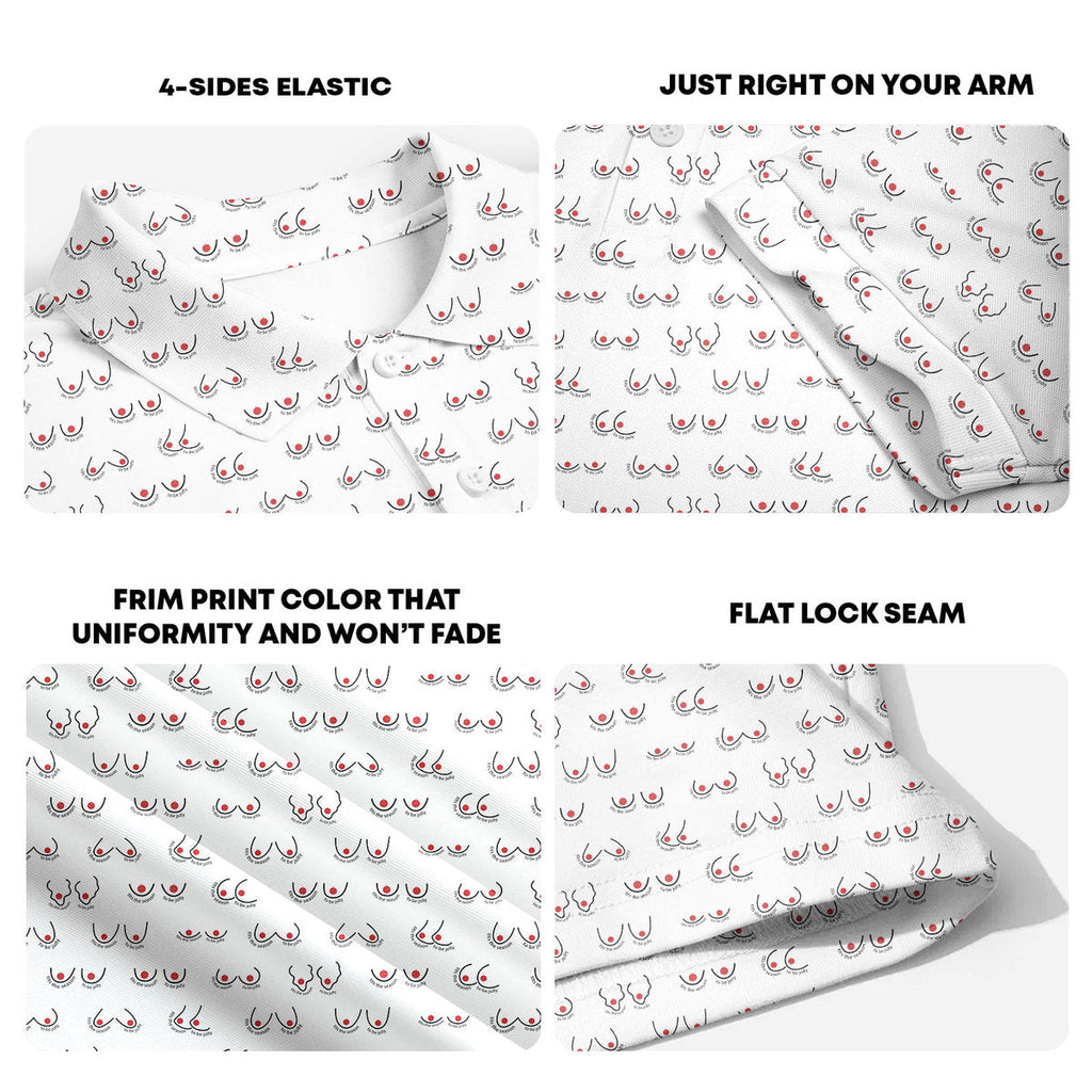 Tits the Season To Be Jolly-Polo Shirt For Men-Gerbera Prints